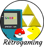 Image représentant les jeux vidéos rétro avec une gameboy color, une pokéball, un pacman et une triforce.